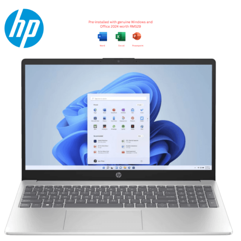 HP Laptop15.6 FHD 15-FD2118TU/FD2119TU/FD2120TU (Intel Ultra 7 255U, 16GB DDR5, 512GB SSD, Intel Graphic, H&S, W11) - Zapcart Technology Qatar