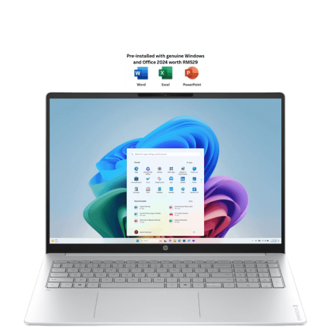 HP OmniBook 3 16 inch IPS Laptop AI 16-bv0023AU Glacier Silver (AI 5 430, 16GB D5, 512GB SSD, ATI, H&S, W11) - Zapcart Technology Qatar