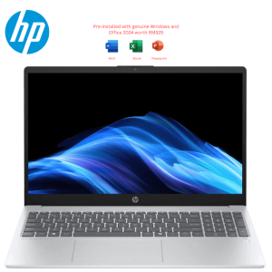 HP OmniBook 3 NGAI 15-fn0000AU 15.6" FHD Laptop Glacier Silver (AI 5 340, 16GB, 512GB SSD, ATI, W11, HS+M365) - Zapcart Technology Qatar