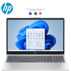 HP OmniBook 3 NGAI 15-fn0059AU 15.6" FHD Laptop Glacier Silver (AI 5 330, 24GB, 512GB SSD, ATI, W11, HS+M365) - Zapcart Technology Qatar