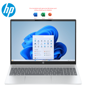 HP OmniBook 5 16-bc1009AU 16" 2K Laptop Glacier Silver (R5-8540U, 16GB, 512GB SSD, ATI, W11, HS+M365) - Zapcart Technology Qatar