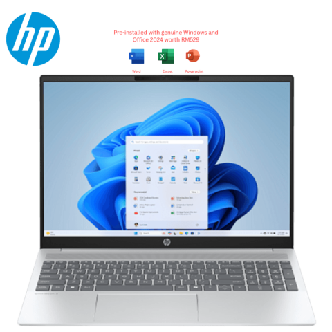 HP OmniBook 5 16-bc1009AU 16" 2K Laptop Glacier Silver (R5-8540U, 16GB, 512GB SSD, ATI, W11, HS+M365) - Zapcart Technology Qatar