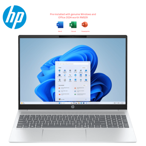 HP OmniBook 5 [16-bc1011AU / 16-bc1012AU] 16" 2K Laptop Glacier Silver (R7-8840U, 16GB, 512GB SSD, ATI, W11, HS+M365) - Zapcart Technology Qatar