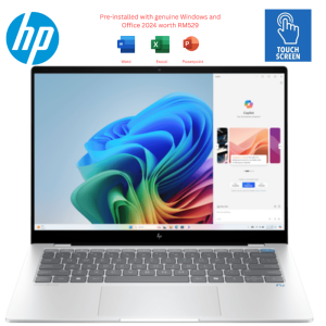 HP OmniBook X 14-fe1013QU 14" 2.2K Laptop Glacier Silver ( Snapdragon X Plus, 16GB, 512GB SSD, Qualcomm, W11, HS+M365 ) - Zapcart Technology Qatar