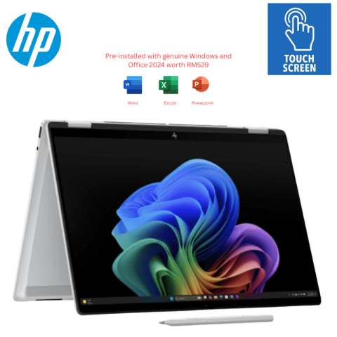 HP OmniBook X FlipNGAI [14-fk0045AU/14-fk0046AU] 14" 2K Touch Laptop (AI 5 340, 16GB, 512GB SSD, ATI, W11, HS+M365) - Zapcart Technology Qatar