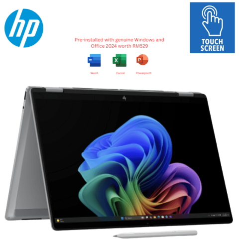 HP OmniBook X FlipNGAI [14-fk0047AU/14-fk0048AU] 14" 2K Touch Laptop (AI 7 350, 16GB, 512GB SSD, ATI, W11, HS+M365) - Zapcart Technology Qatar