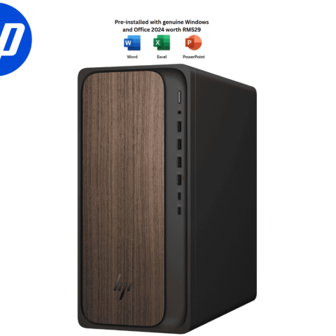 HP OmniDesk Desktop AI M03-0027d PC Dark Wood (CU7-265, 16GB D5, 512GB SSD, Intel, KB/MOUSE, H&S, W11, 3 Years On-Site) - Zapcart Technology Qatar