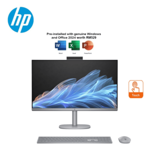 HP OmniStudio X 27-cs0016D 27" FHD Touch All-in-One Desktop PC Meteor Silver (CU5-125H, 16GB, 1TB SSD, Intel, W11, H&S+M365) - Zapcart Technology Qatar