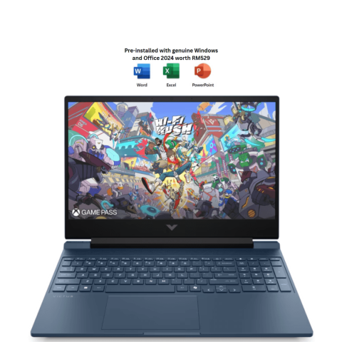 HP Victus [15-fb3255AX/15-fb3256AX] 15.6 inch FHD Gaming Laptop (R7-7445HS, 16GB D5, 512GB SSD, NV RTX4050 6GB, H&S, W11) - Zapcart Technology Qatar
