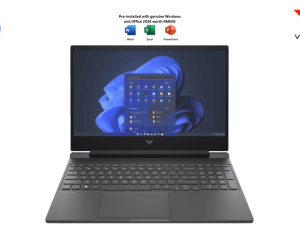 HP Victus Gaming Laptop 15.6" FHD 144Hz [15-fb3229AX/15-fb3230AX] (R7-7445HS, 8GB D5, 512GB SSD, NV RTX3050 6GB, H&S, W11) - Zapcart Technology Qatar