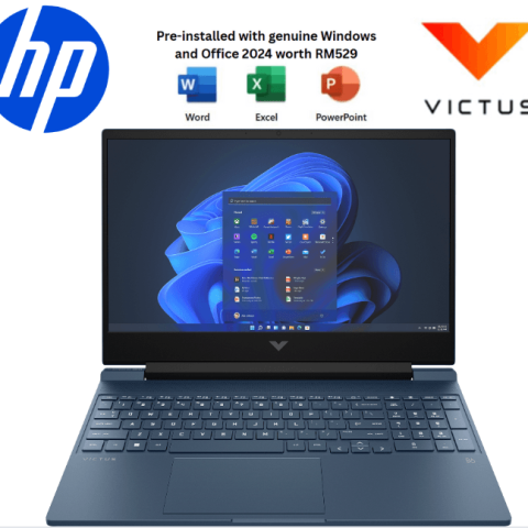 HP Victus Gaming Laptop [15-fb3148AX / 15-fb3149AX] 15.6" FHD IPS 144Hz (R7-7445HS, 16GB D5, 512GB SSD, NV RTX4050 6GB, H&S+M365, W11) - Zapcart Technology Qatar