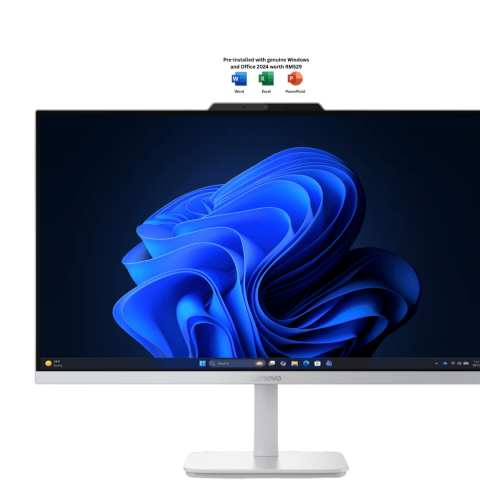 IdeaCentre AIO A105 24 F0JS003RMi 23.8" FHD IPS Cloud Grey (R5 40, 16GB D5, 512GB SSD, Radeon 610M, H&S, W11) - Zapcart Technology Qatar