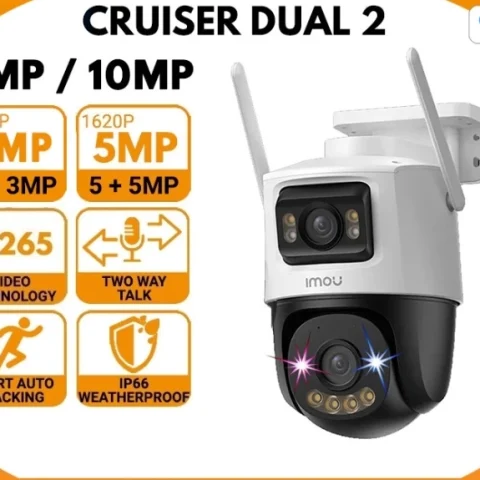 IMOU Cruiser Dual 2 Dual Lens Two Way Talk Full Color Night Vision WiFi 6MP / 10MP 2-Eyed Recording Security CCTV Camera - Zapcart Technology Qatar