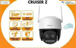 IMOU Cruiser Z 5MP 3K Pan/Tilt Color Night Vision Two way Talk IP66 12x Zoom Outdoor Security CCTV Camera - Zapcart Technology Qatar