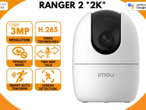 IMOU Ranger 2 Indoor IP Cam 3MP/5MP (Pan & Tilt for 360° Coverage | Human Detection | Smart Tracking | Night Vision | Privacy Mode) - Zapcart Technology Qatar