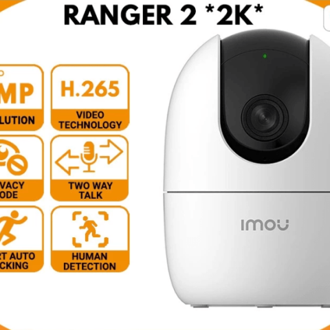 IMOU Ranger 2 Indoor IP Cam 3MP/5MP (Pan & Tilt for 360° Coverage | Human Detection | Smart Tracking | Night Vision | Privacy Mode) - Zapcart Technology Qatar