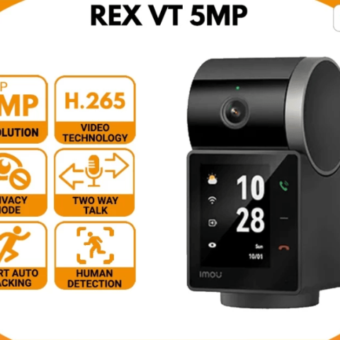 IMOU Rex VT 5MP 3K Smart CCTV One-touch Video Call Security CCTV Camera Clock - Zapcart Technology Qatar