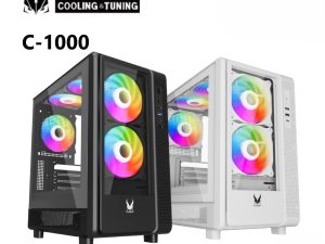 INVASION C-1000 Compact M-ATX Gaming Case (With 5 AURORA FAN MOBO SYNC) - Zapcart Technology Qatar
