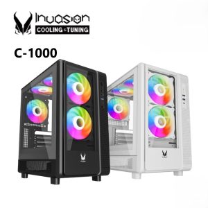 INVASION C-1000 Compact M-ATX Gaming Case (With 5 AURORA FAN MOBO SYNC) - Zapcart Technology Qatar