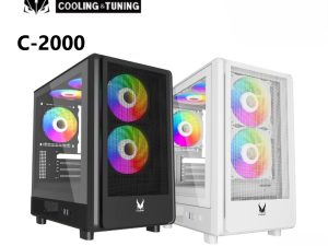 INVASION C-2000 Compact M-ATX Gaming Case (With 5 AURORA FAN MOBO SYNC) - Zapcart Technology Qatar
