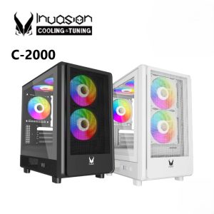 INVASION C-2000 Compact M-ATX Gaming Case (With 5 AURORA FAN MOBO SYNC) - Zapcart Technology Qatar