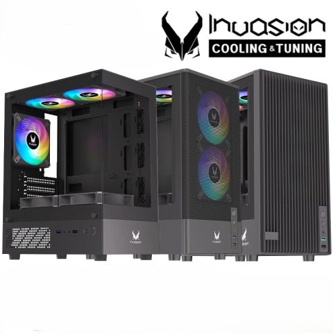 INVASION [DC-100 / DC-200 / DC-300] TG MATX CASING BLACK (With 3 AURORA FAN MOBO SYNC) - Zapcart Technology Qatar