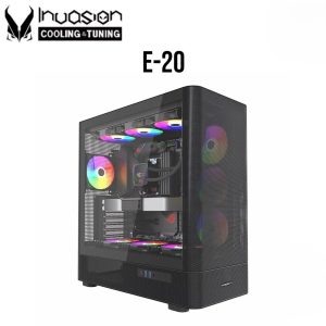 INVASION E-20 ATX Gaming Casing (With 4 AURORA FAN MOBO SYNC) - Zapcart Technology Qatar