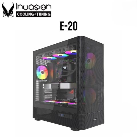 INVASION E-20 ATX Gaming Casing (With 4 AURORA FAN MOBO SYNC) - Zapcart Technology Qatar