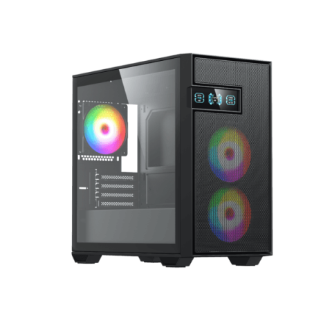 INVASION F-5000 M-ATX GAMING CASE (With 3 AURORA FAN MOBO SYNC) - Zapcart Technology Qatar