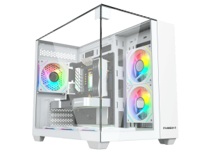 INVASION Genesis-M Tempered Glass M-ATX Gaming Case (With 4 INFINITY FAN) - Zapcart Technology Qatar