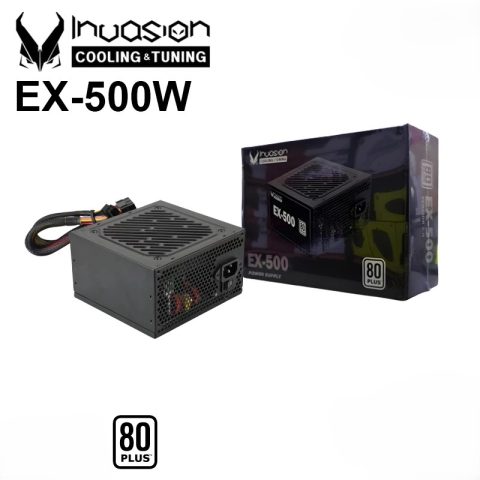 INVASION Invasion EX-500 500w 80+ Plus Power Supply - Zapcart Technology Qatar