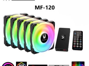 INVASION MF-120 6-in-1 120mm ARGB Fan with Wireless Remote Control Hub Pack - Zapcart Technology Qatar