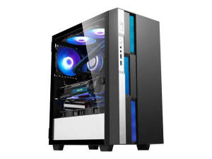 INVASION PRISM M-ATX CASE BLACK (With 4 AURORA FAN MOBO SYNC) - Zapcart Technology Qatar