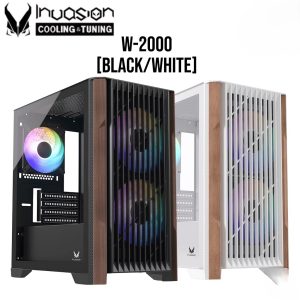 INVASION W-2000 Wood Front Panel M-ATX Gaming Casing (3 AURORA FAN MOBO SYNC) - Zapcart Technology Qatar