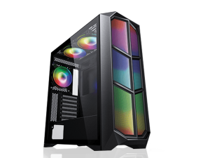 INVASION X-3 TG ATX CASING (4 AURORA FAN MOBO SYNC) - Zapcart Technology Qatar