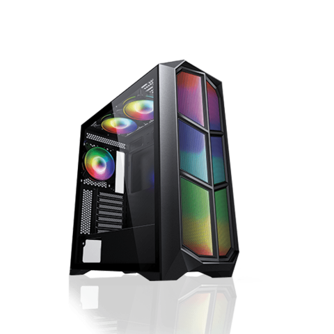 INVASION X-3 TG ATX CASING (4 AURORA FAN MOBO SYNC) - Zapcart Technology Qatar