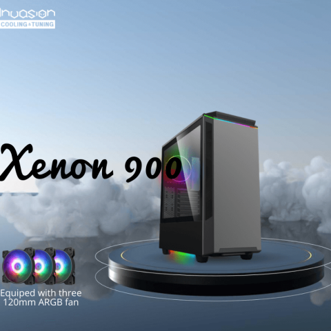 Invasion Xenon-900 ATX Mid Tower Tempered Glass Gaming Casing (With 3 ARGB FAN) - Zapcart Technology Qatar
