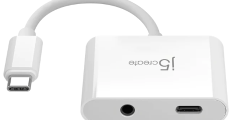 J5CREATE JCA122 USB-C® to 3.5mm Audio Adapter with Power Delivery - Zapcart Technology Qatar
