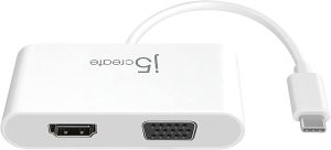 J5Create JCA174 USB Type-C to Dual HDMI + VGA Multi-Display Adapter - Zapcart Technology Qatar