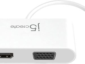 J5Create JCA174 USB Type-C to Dual HDMI + VGA Multi-Display Adapter - Zapcart Technology Qatar
