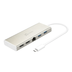 j5create JCD381 USB Type-C™ Dual HDMI Mini Dock-Ethernet/ USB 3.1 HUB / PD2.0 - Zapcart Technology Qatar