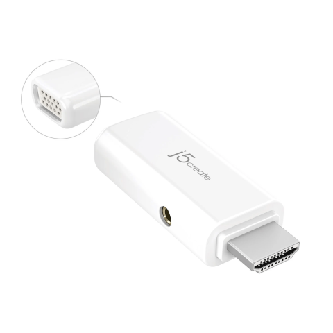 j5create JDA203 HDMI to VGA Video Adapter Converter with Audio - Zapcart Technology Qatar