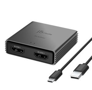 j5create JDSH812 8K HDMI™ 2.1 2-Way Splitter (1 8K@60Hz HDMI in , 2 8K@60Hz HDMI Out, Audio Support DTS-HD/Dolby® True HD /LPCM7.1/DTS/Dolby®-AC3/DSD, HDR 10 / HDR 10+ / Dolby Vision® / HLG) - Zapcart Technology Qatar