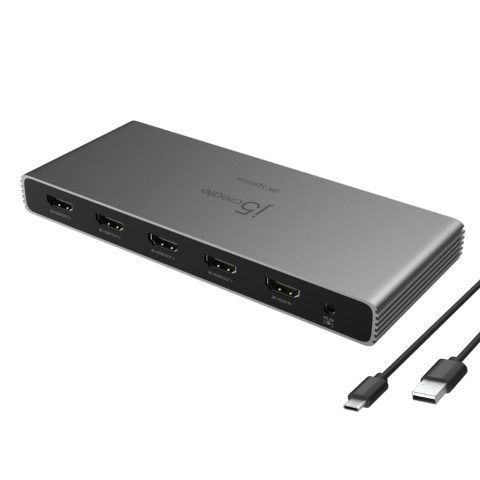 j5create JDSH814 8K HDMI™ 2.1 4-Way Splitter (1 8K@60Hz HDMI in , 4 8K@60Hz HDMI Out, Audio Support DTS-HD/Dolby® True HD /LPCM7.1/DTS/Dolby®-AC3/DSD, HDR 10 / HDR 10+ / Dolby Vision® / HLG) - Zapcart Technology Qatar
