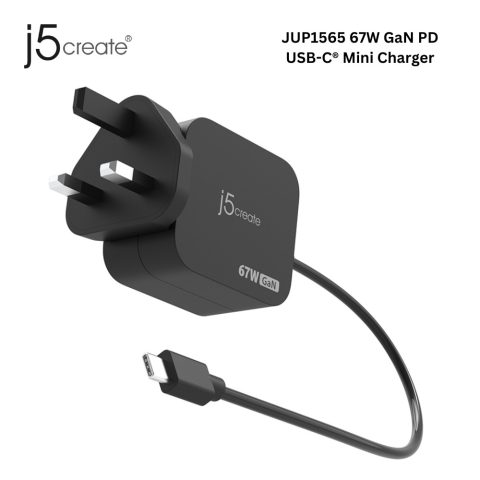 J5create JUP1565NF 67W GaN PD USB-C™ Mini Charger - Zapcart Technology Qatar