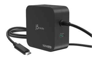 j5create JUP25102F 102W GaN PD USBC 2-Port Charger w Changeable Plugs - Zapcart Technology Qatar