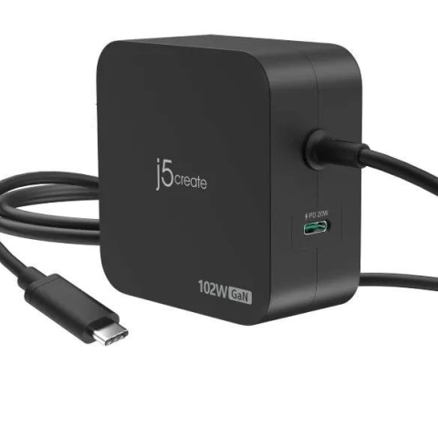 j5create JUP25102F 102W GaN PD USBC 2-Port Charger w Changeable Plugs - Zapcart Technology Qatar