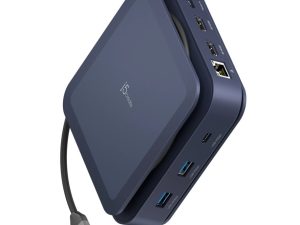 j5create Type-C Dock Dual 4K HDMI™ (Dual HDMI 4K @60Hz, 4K @30Hz, PD140W, 2 USB-A 10Gbps, 2 USB-C 10Gbps, Audio Jack 3.5mm, LAN, SD/MMC Card reader) - Zapcart Technology Qatar