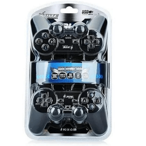 JITE USB 2.0 VIBRATION DOUBLE SHOCK DUAL GAME CONTROLLER - KD208B - Zapcart Technology Qatar