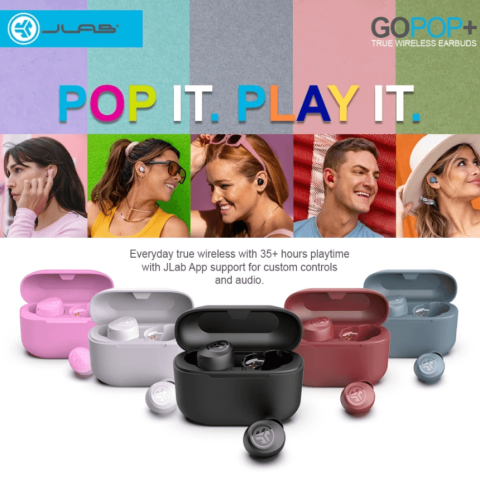JLAB GO POP+ True Wireless Earbud | 35hrs Playtime | Bluetooth 5.1 | IPX4 Rating | Dual Connect | - Zapcart Technology Qatar